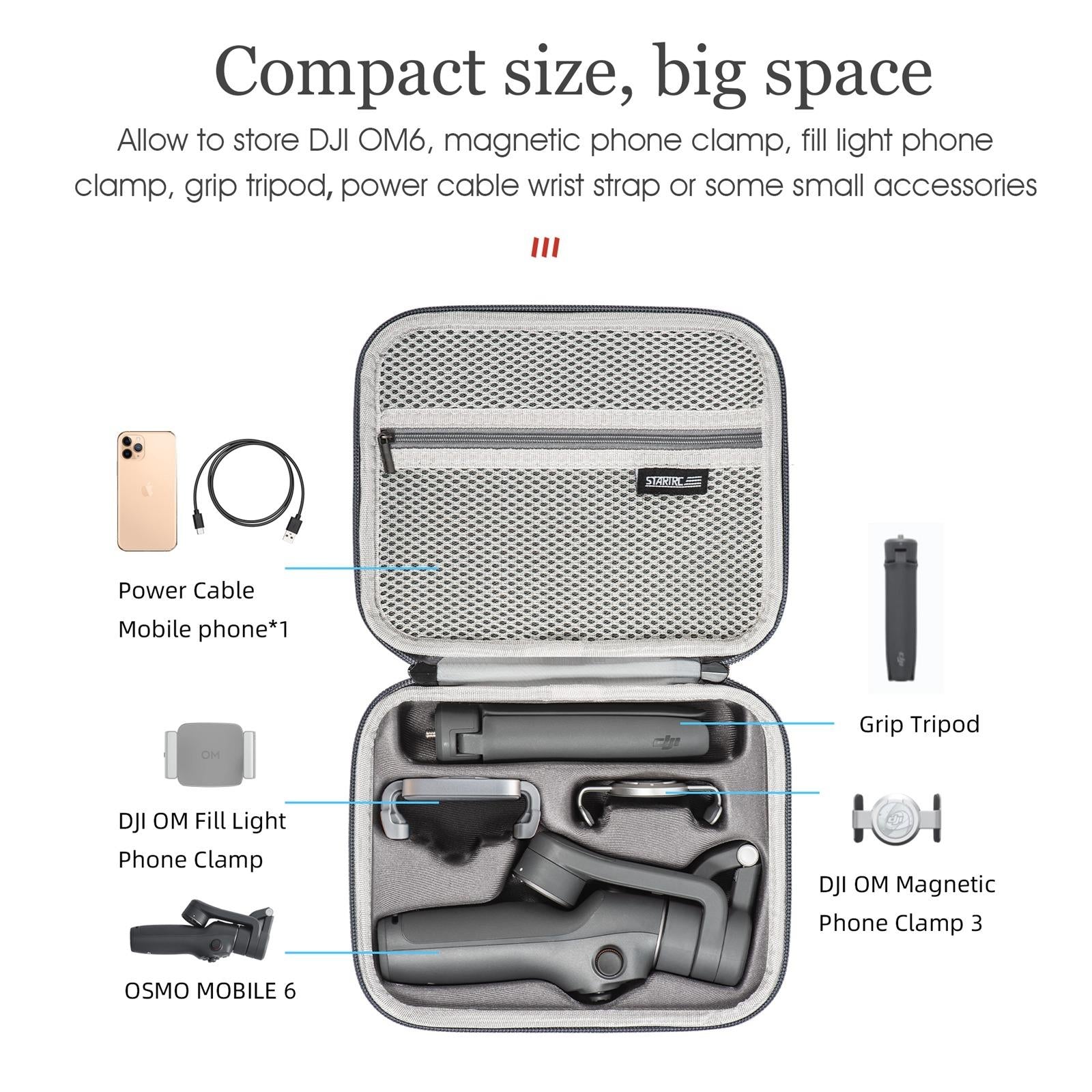 Waterproof Shockproof Portable Case for Dji Mobile 6 5