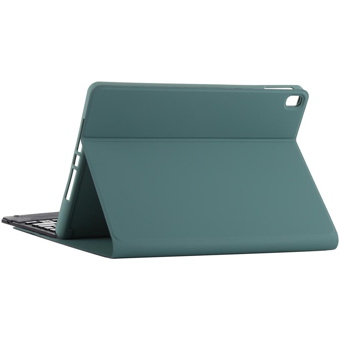 Bluetooth Keyboard & Tablet Case For Ipad 9.7 With Touch Pad Pen Slot & Holder - Detachable Microfiber Leather - Dark Green 5