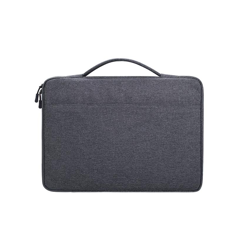 Waterproof Oxford Laptop Handbag With Trolley Strap - Dark Gray 13
