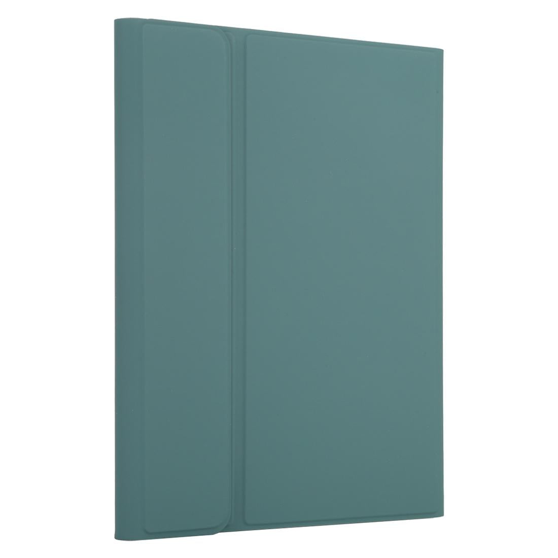 Bluetooth Keyboard & Tablet Case For Ipad 10.2 / Ipad Air 2019 - Detachable Touch Pad Pen Slot Holder - Microfiber Leather - Dark Green 13