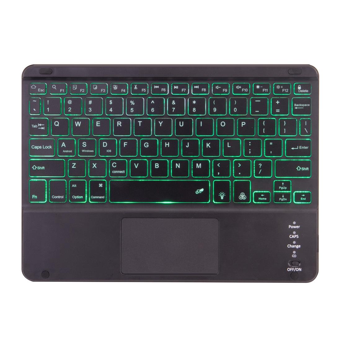Detachable Bluetooth Keyboard Tablet Case For Ipad Pro 11 With Touchpad Pen Slot & Backlight - Plain Texture - Dark Green 5