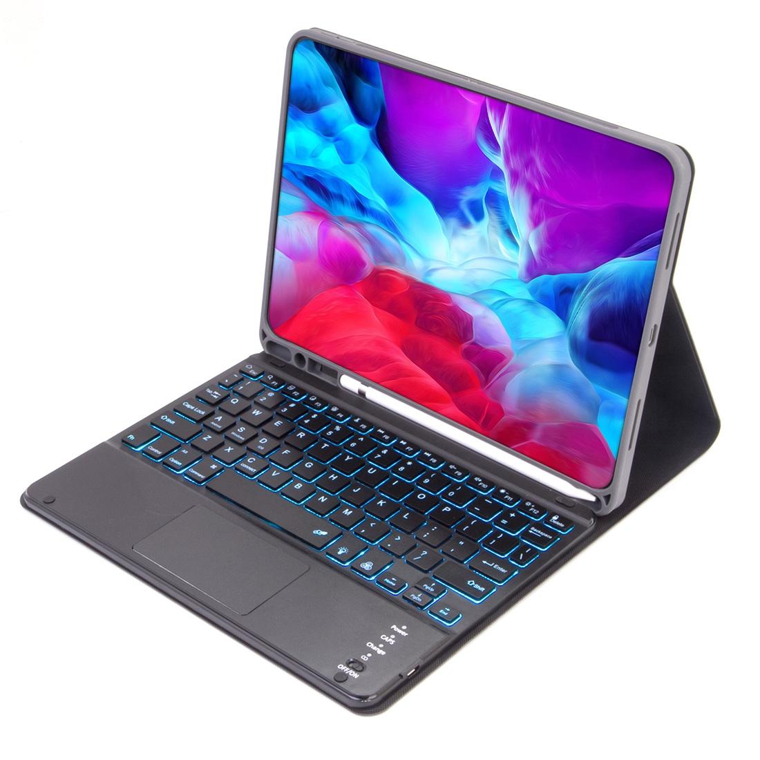 Detachable Bluetooth Keyboard Tablet Case For Ipad Pro 11 With Touchpad Pen Slot & Backlight - Plain Texture - Dark Green 6