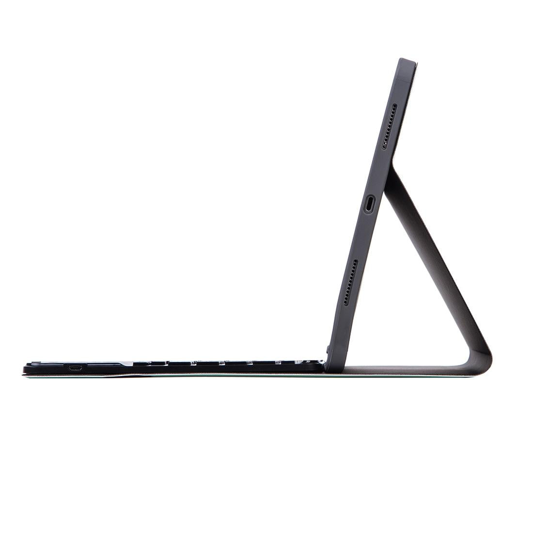 Detachable Bluetooth Keyboard Tablet Case For Ipad Pro 11 With Touchpad Pen Slot & Backlight - Plain Texture - Dark Green 13