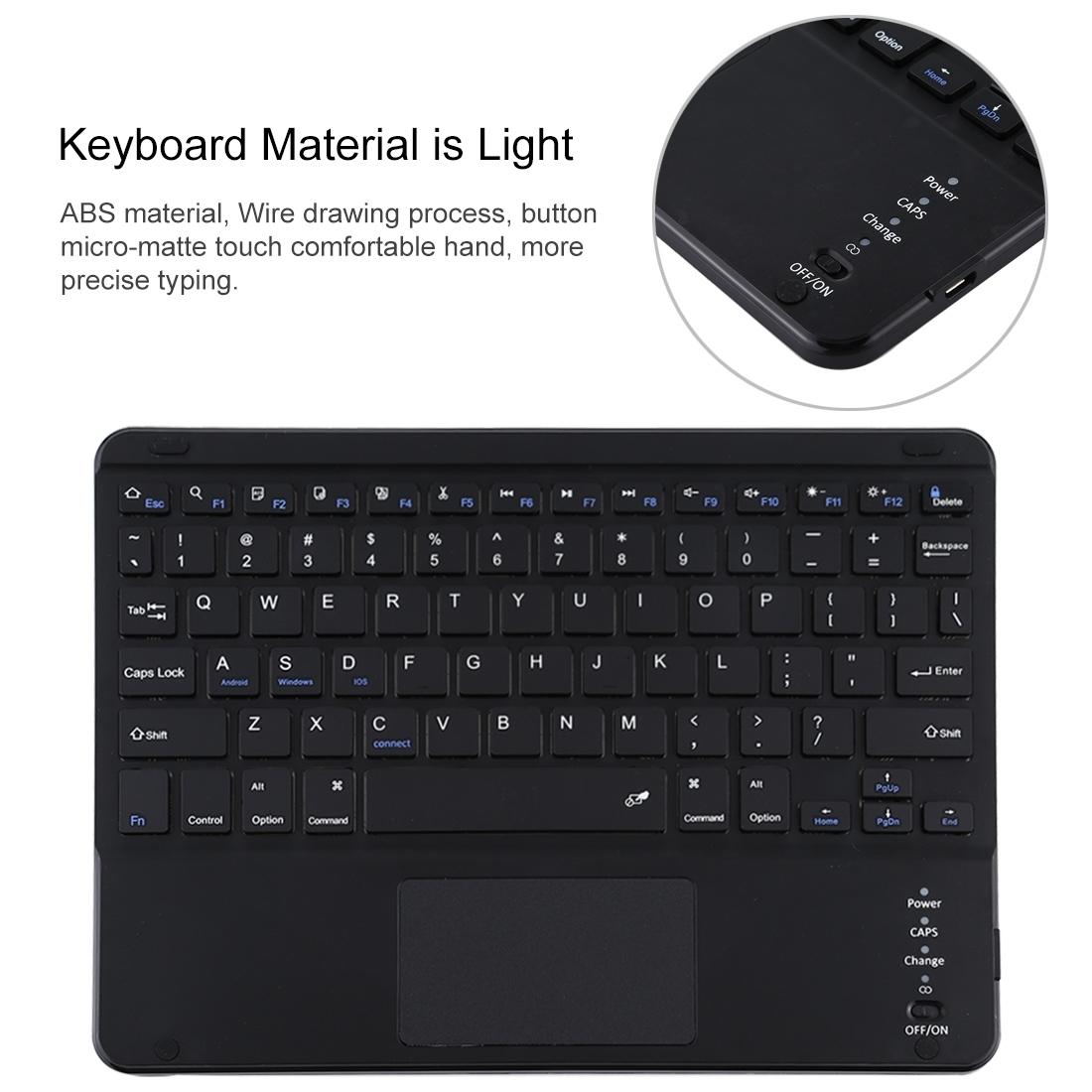Bluetooth Keyboard & Tablet Case For Ipad Air 2020 - Detachable Touch Pad Pen Slot Microfiber Leather - Dark Green 5
