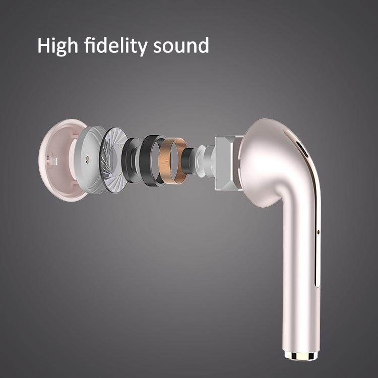 Wireless Binaural Bluetooth Earphones with Charging Box - J18 - Rose Gold 14