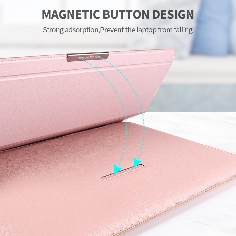 Waterproof 4-in-1 Laptop Holder with Wrist Protection - Fits 17 Inch - Rose Gold 9