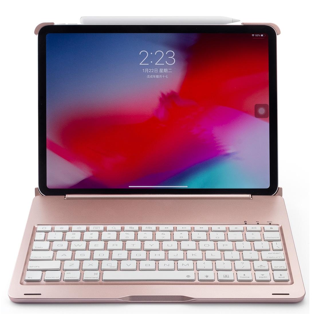 Wireless Bluetooth Keyboard Case For Ipad Pro 11 2018 - Rose Gold Colourful Backlight 6
