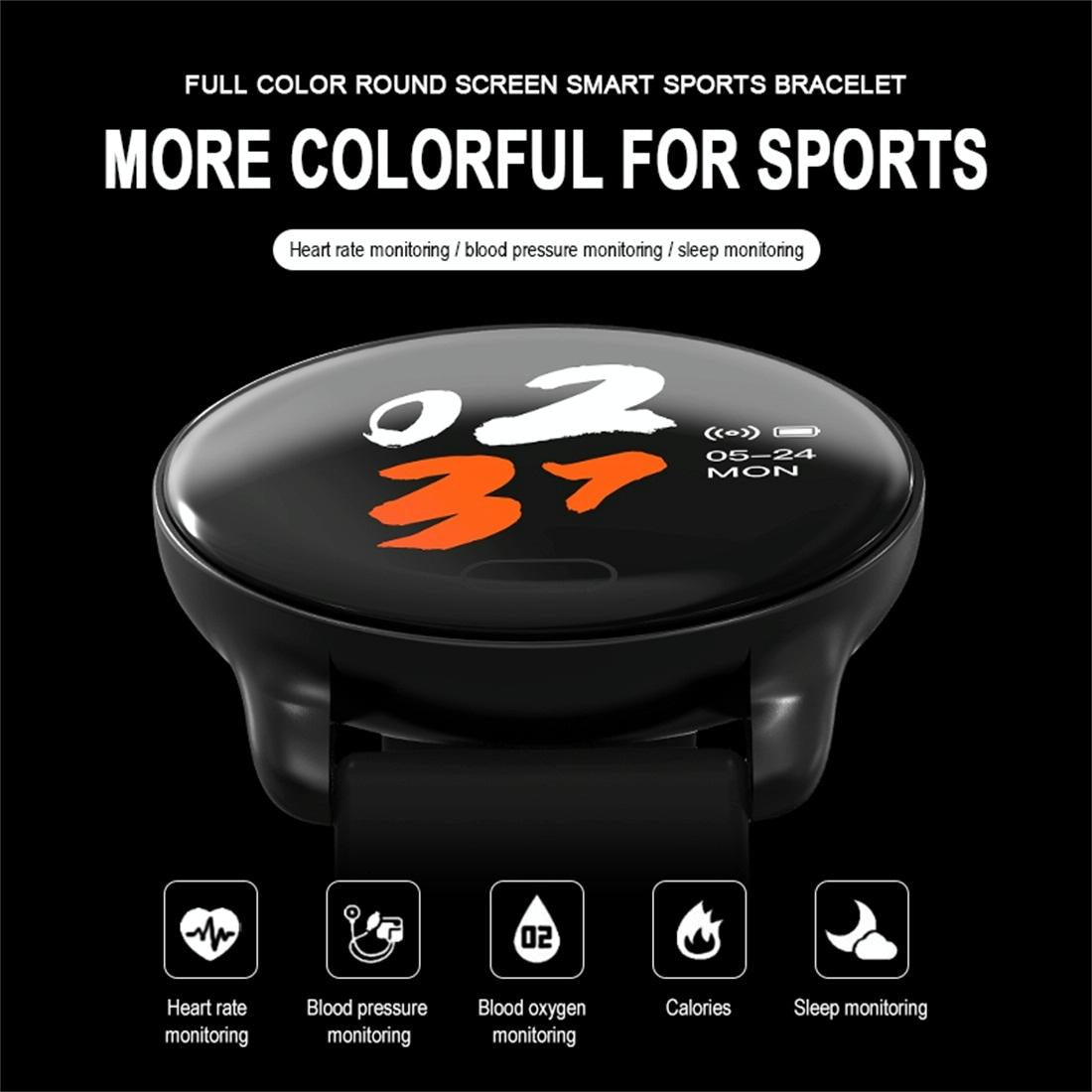Smart Bracelet With Call / Heart / Blood Monitoring - Colour Screen - Rose Gold 4