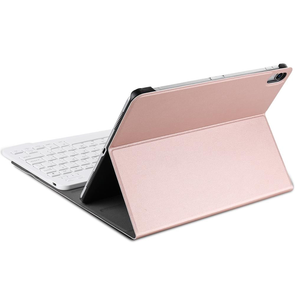 Bluetooth Keyboard & Leather Tablet Case For Ipad Pro 11 Detachable Brushed Texture Horizontal Flip Holder - Rose Gold 6