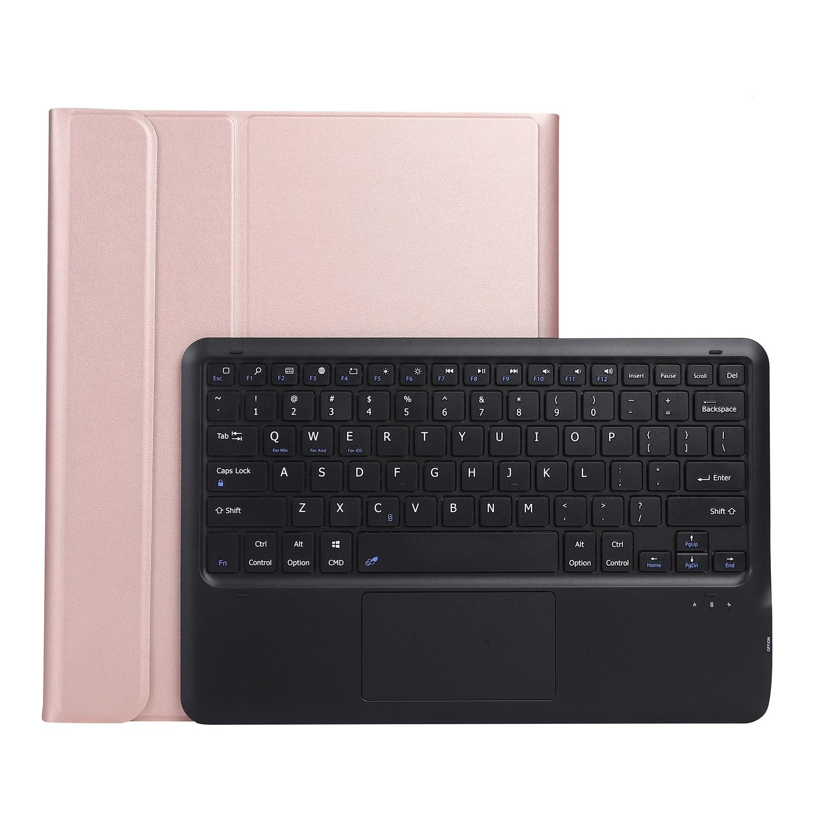 Detachable Bluetooth Keyboard Tablet Case For Ipad Pro 12.9 - Ultra-Thin With Touchpad Pen Slot & Holder - Rose Gold 14