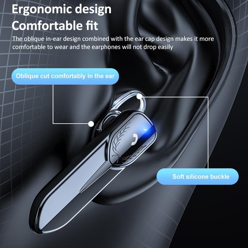 Bluetooth Earphone with Cvc Noise Reduction - Unilateral Design - Rose Gold 7