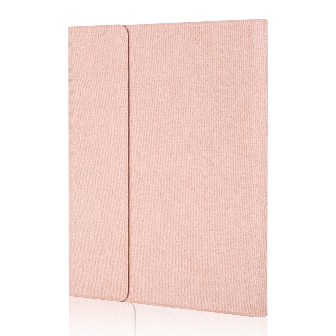 Silk Texture Bluetooth Keyboard Tablet Case For Ipad Air 2 / 1 Pro 9.7 2017 / 2018 With Stand & Pen Slot - Rose Gold 3