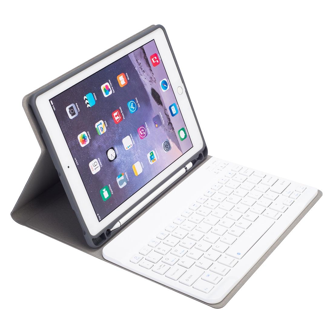 Silk Texture Bluetooth Keyboard Tablet Case For Ipad Air 2 / 1 Pro 9.7 2017 / 2018 With Stand & Pen Slot - Rose Gold 4