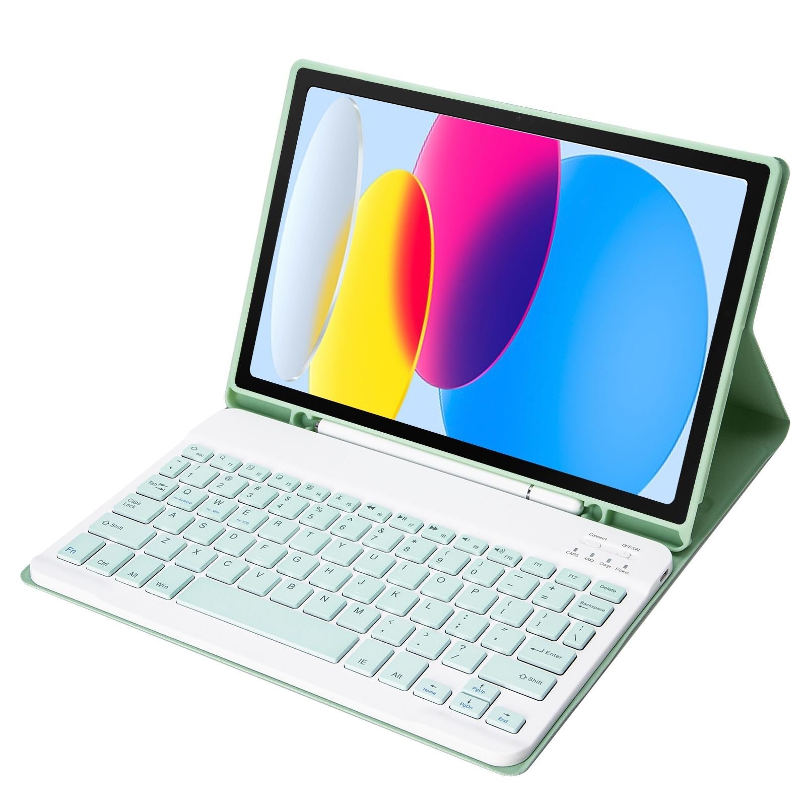 Ultra-Thin Bluetooth Keyboard Leather Tablet Case For Ipad 10.9 2022 With Pen Slot - Rose Gold 10