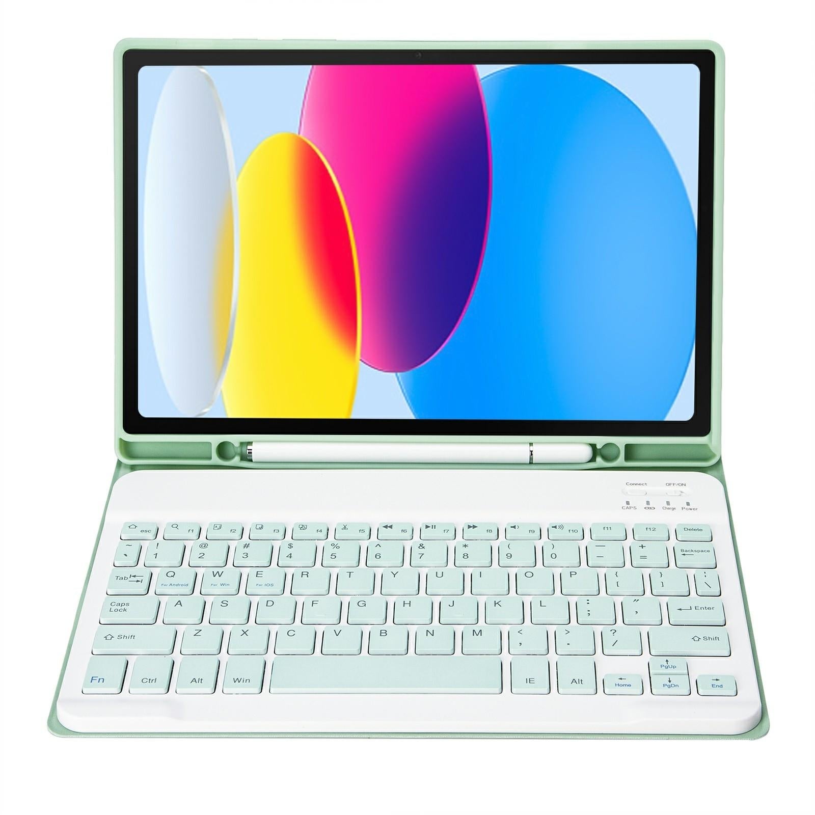 Ultra-Thin Bluetooth Keyboard Leather Tablet Case For Ipad 10.9 2022 With Pen Slot - Rose Gold 11