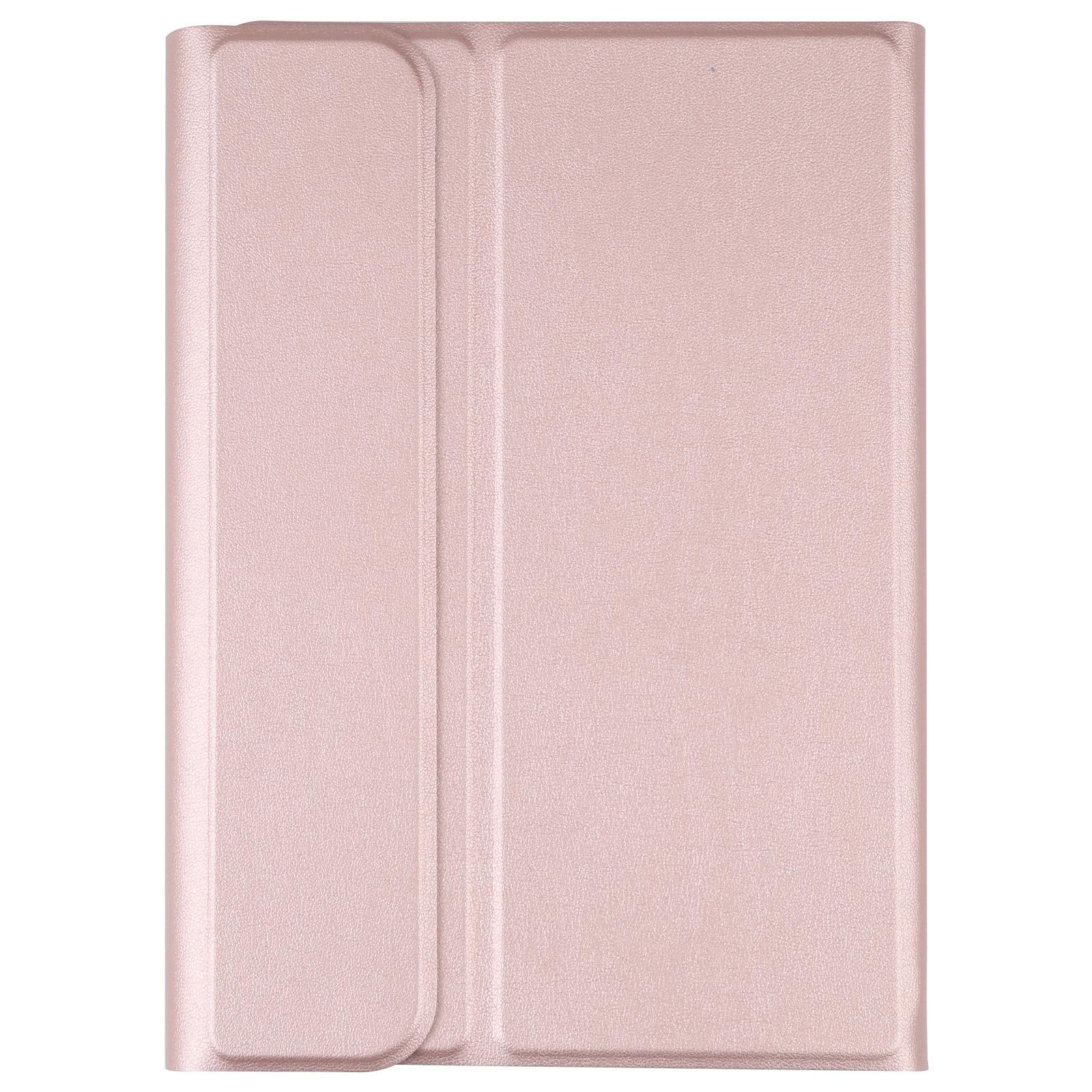 Ultra-Thin Bluetooth Keyboard Leather Case For Ipad Mini 6 With Detachable Lambskin Texture And Stand - Rose Gold 4