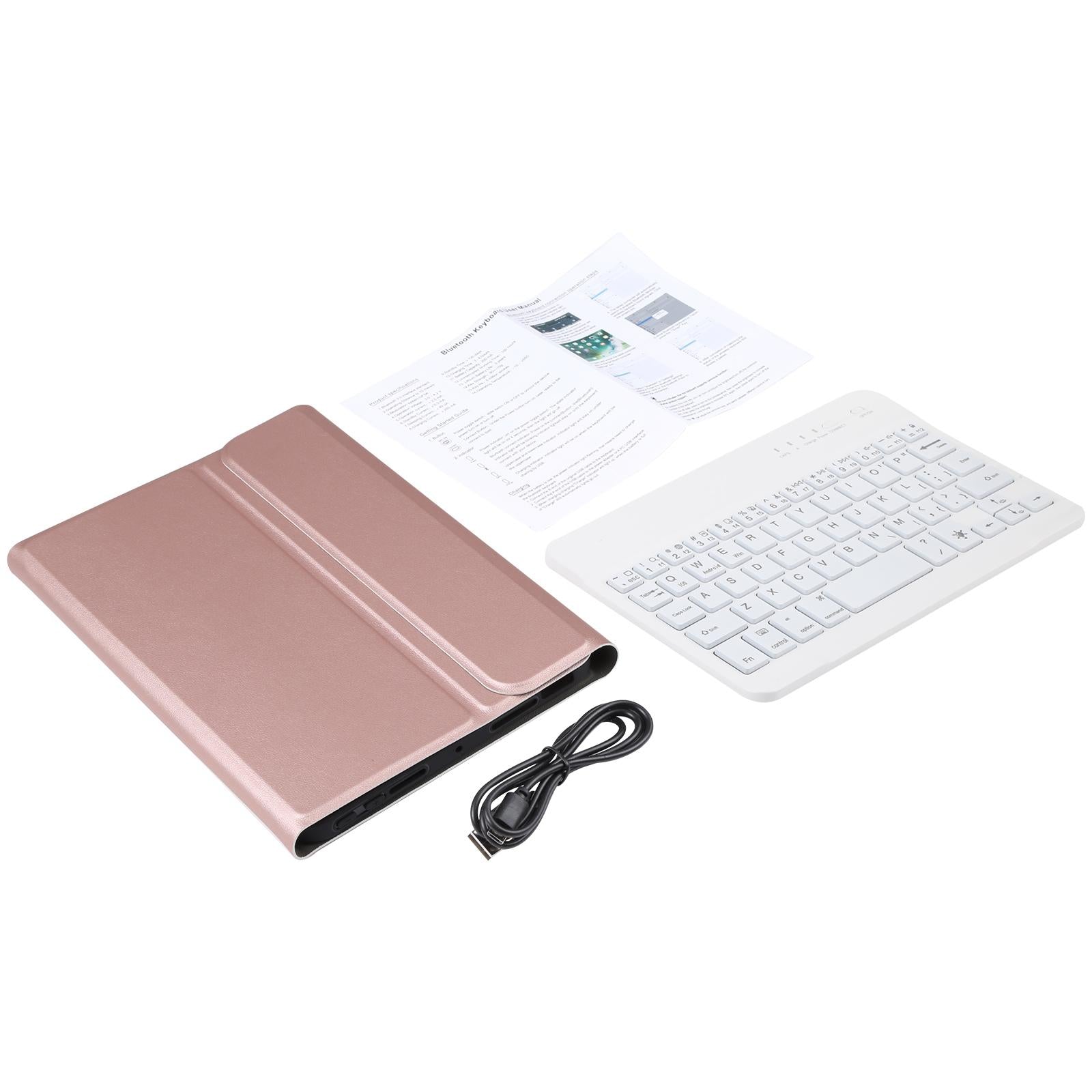 Ultra-Thin Bluetooth Keyboard Leather Case For Ipad Mini 6 With Detachable Lambskin Texture And Stand - Rose Gold 6
