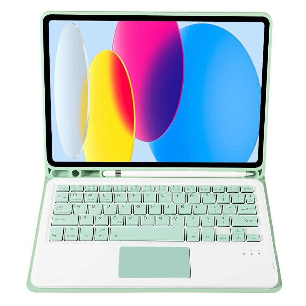 2022 Ipad 10.9 Lambskin Bluetooth Keyboard Case With Pen Slot - Rose Gold 3