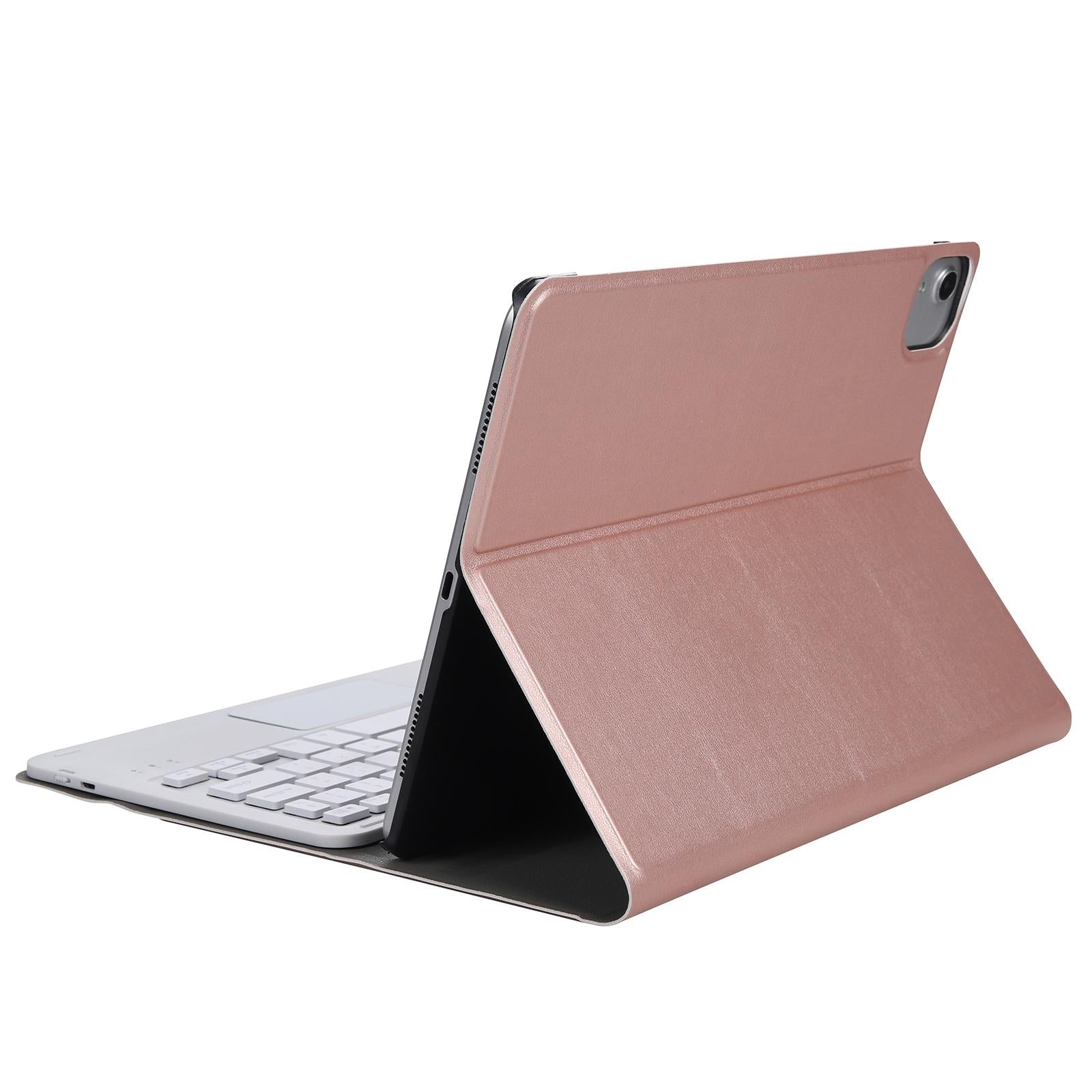 2-In-1 Bluetooth Keyboard & Leather Tablet Case For Ipad Pro 11 / Ipad Air 2020 - Rose Gold 5