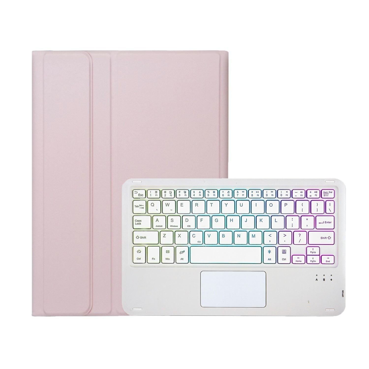2022 Ipad 10.9 Lambskin Keyboard Case With Backlight & Pen Slot - Rose Gold 5