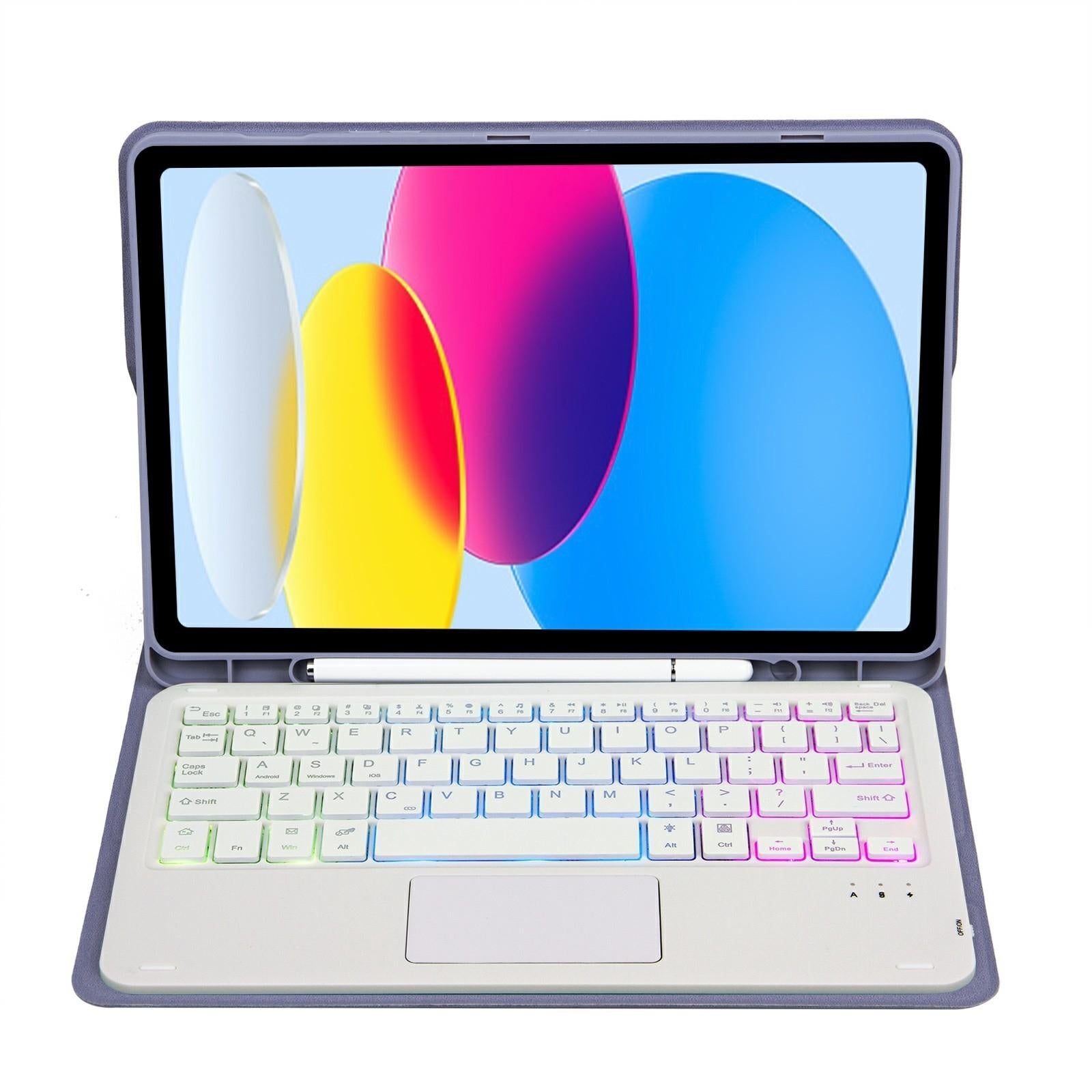 2022 Ipad 10.9 Lambskin Keyboard Case With Backlight & Pen Slot - Rose Gold 10