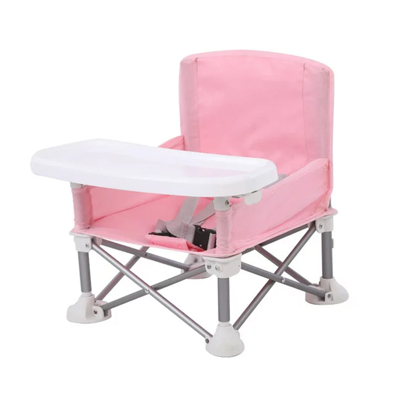 Vibe Geeks Foldable Camping and Dining Chair Outdoor Booster Seat for Toddlers - Grey 4