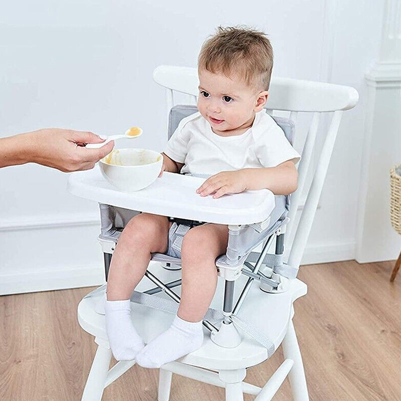 Vibe Geeks Foldable Camping and Dining Chair Outdoor Booster Seat for Toddlers - Grey 11
