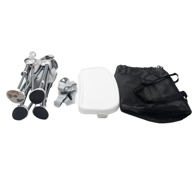 Vibe Geeks Foldable Camping and Dining Chair Outdoor Booster Seat for Toddlers - Grey 13