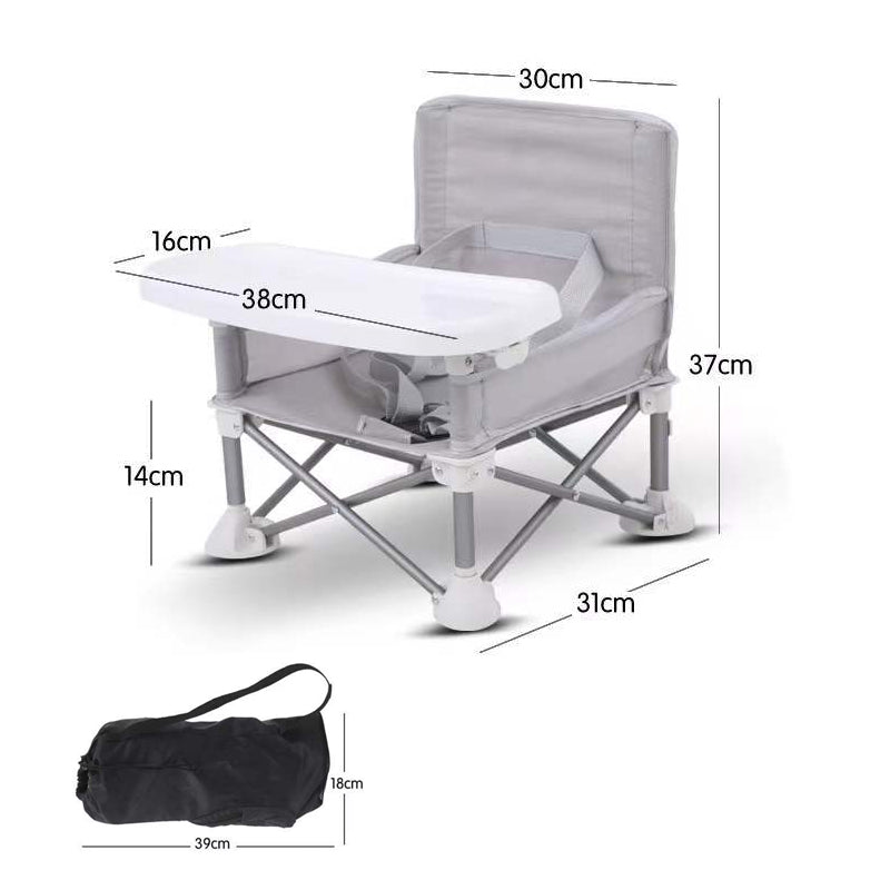 Vibe Geeks Foldable Camping and Dining Chair Outdoor Booster Seat for Toddlers - Khaki 6