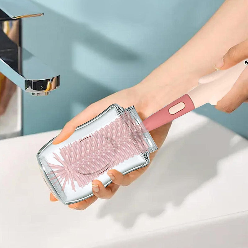 Vibe Geeks 3 in 1 Silicone Bottle and Teat Cleaning Brush - Blue 7
