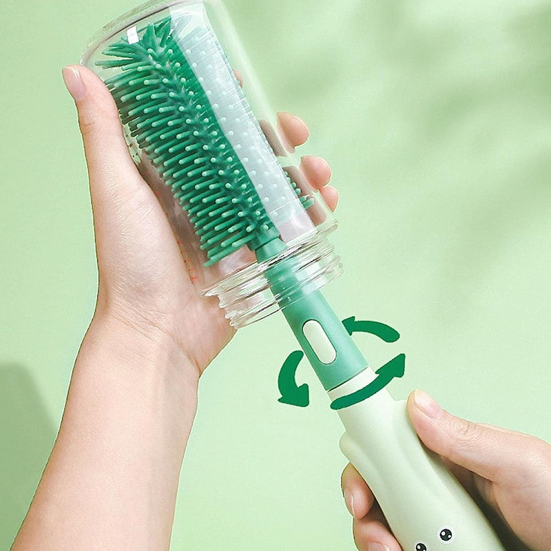 Vibe Geeks 3 in 1 Silicone Bottle and Teat Cleaning Brush - Blue 11