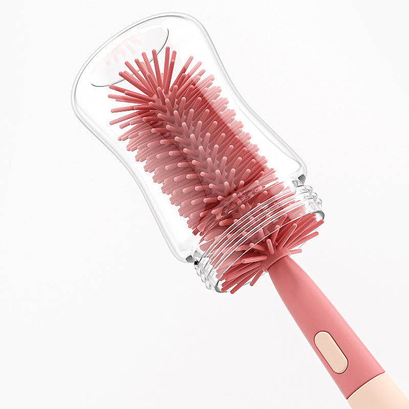 Vibe Geeks 3 in 1 Silicone Bottle and Teat Cleaning Brush - Blue 12