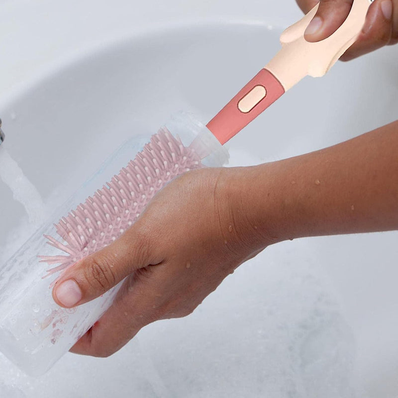 Vibe Geeks 3 in 1 Silicone Bottle and Teat Cleaning Brush - Green 7