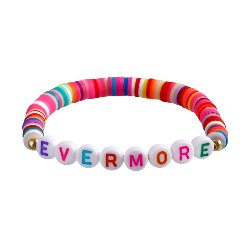 Vibe Geeks Album Inspired Taylor Concert Friendship Bracelet Polymer Clay Beads - 1-12Pcs
