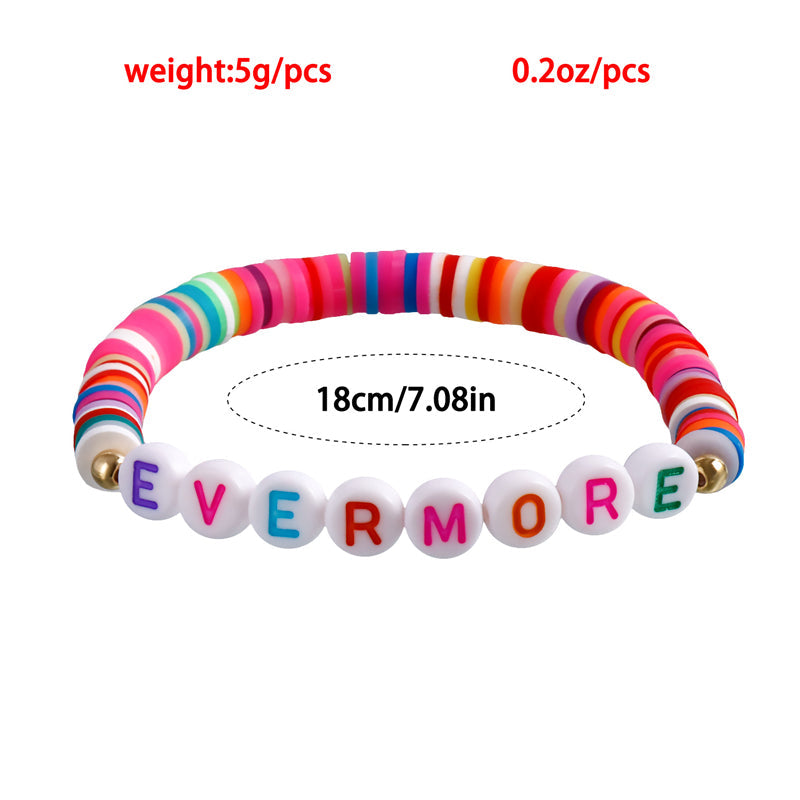 Vibe Geeks Album Inspired Taylor Concert Friendship Bracelet Polymer Clay Beads - 2-8Pcs 3