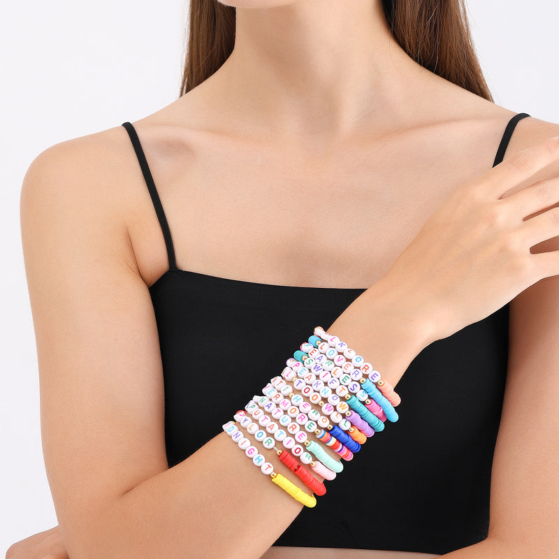 Vibe Geeks Album Inspired Taylor Concert Friendship Bracelet Polymer Clay Beads - 2-8Pcs 7