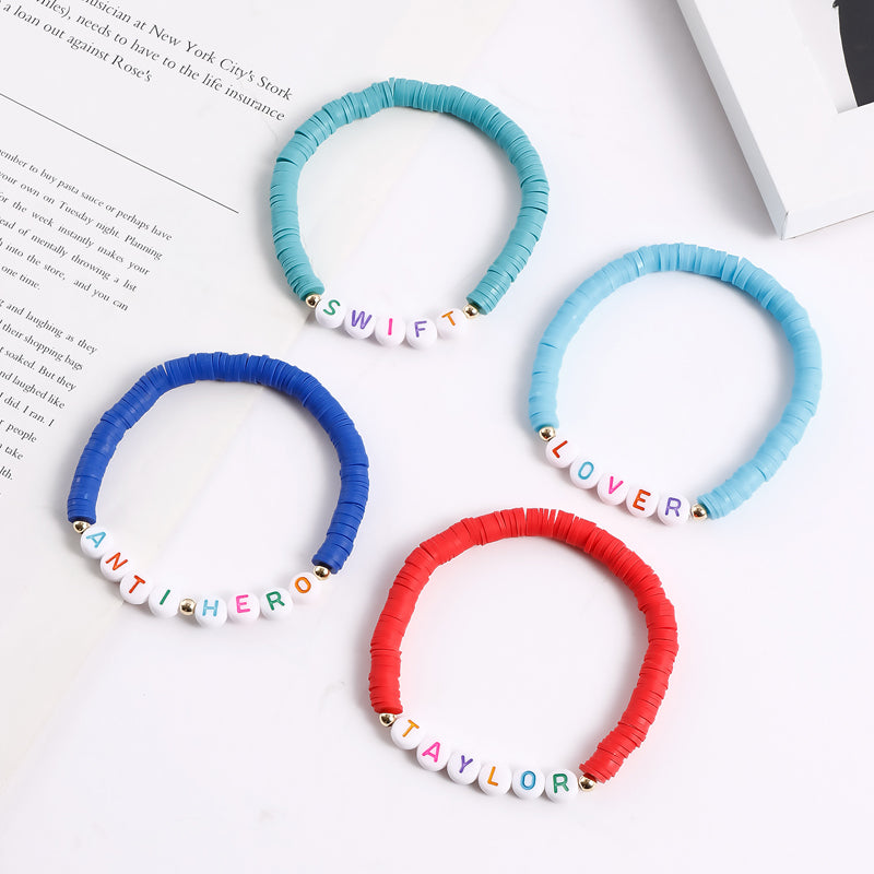 Vibe Geeks Album Inspired Taylor Concert Friendship Bracelet Polymer Clay Beads - 3-16Pcs 4
