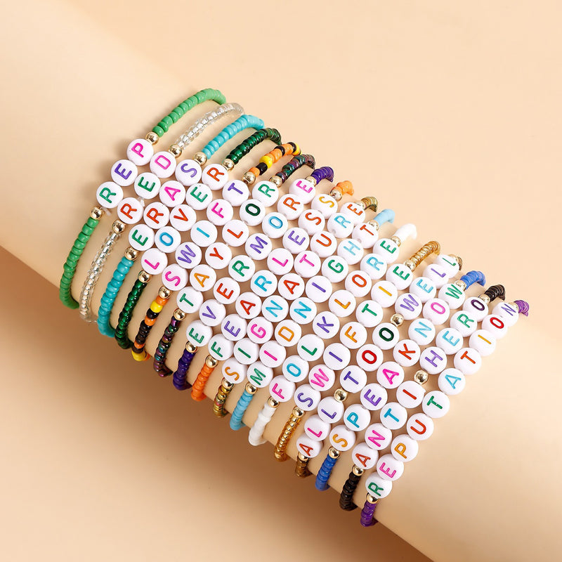 Vibe Geeks Album Inspired Taylor Concert Friendship Bracelet Polymer Clay Beads - 3-16Pcs 10