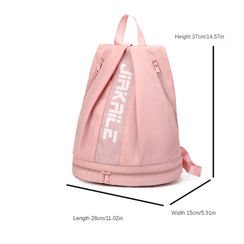 Vibe Geeks Water Resistantion Sports Backpack Gym Bag with Shoes Compartment - Pink 9