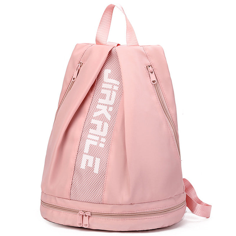 Vibe Geeks Water Resistantion Sports Backpack Gym Bag with Shoes Compartment - Pink 11