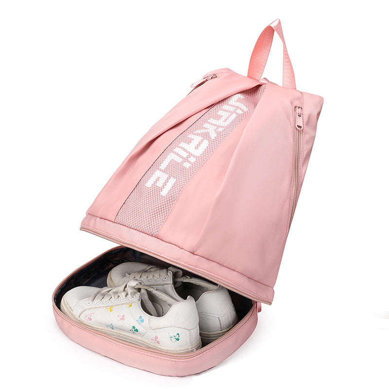 Vibe Geeks Water Resistantion Sports Backpack Gym Bag with Shoes Compartment - Pink 15