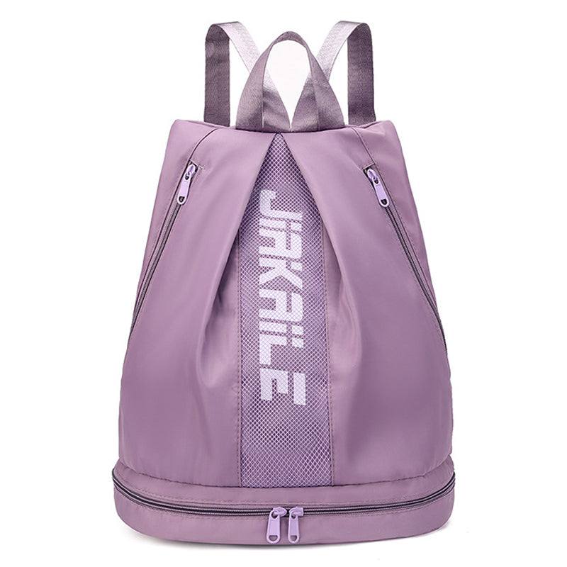 Vibe Geeks Water Resistantion Sports Backpack Gym Bag with Shoes Compartment - Purple