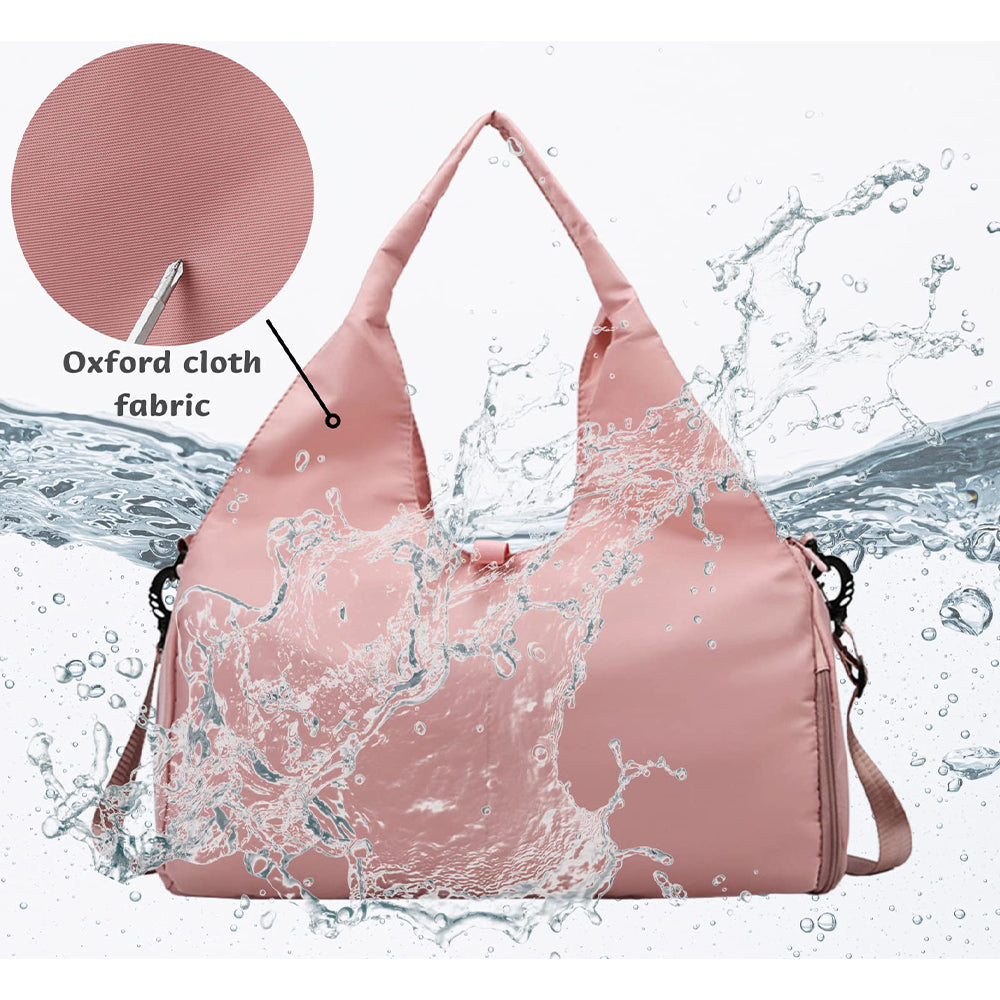 Vibe Geeks Large Capacity Dry and Wet Separation Wear-resistant Sports Fitness Storage Bag - Pink 3