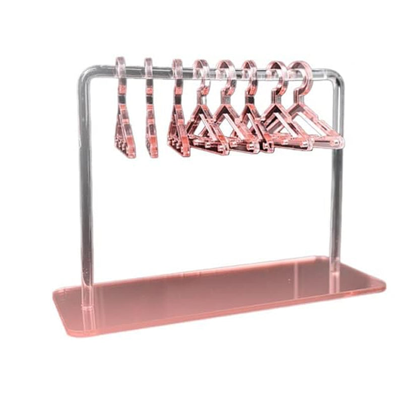 Vibe Geeks Acrylic Earring Hanging Display Rack Stand with Mini Coat Hangers - Blue 4