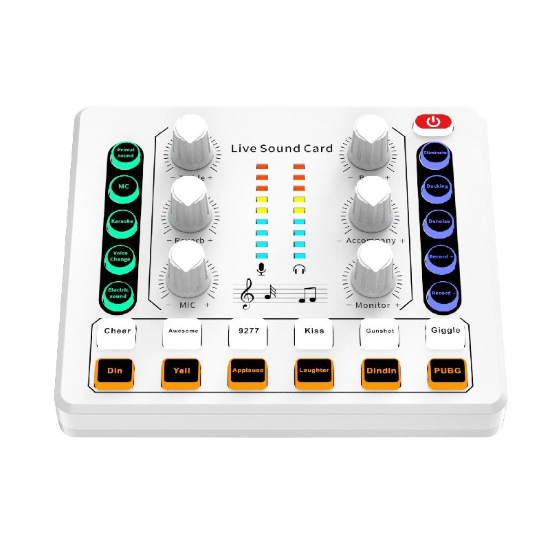 Vibe Geeks Noise Reduction Sound Card Digital Audio Mixer for Live Streaming-typec Rechargeable - Black 3