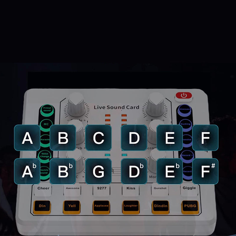 Vibe Geeks Noise Reduction Sound Card Digital Audio Mixer for Live Streaming-typec Rechargeable - White 10