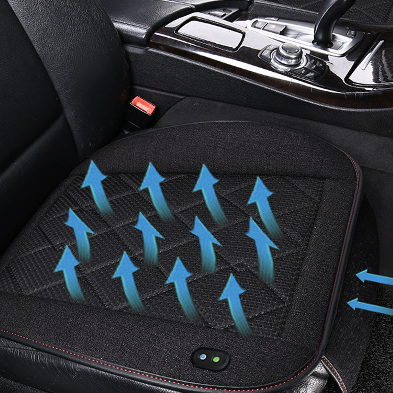 Vibe Geeks Car Seat Cover Cooling Pad Electric Air Ventilator Seat Cushion - Beige 5