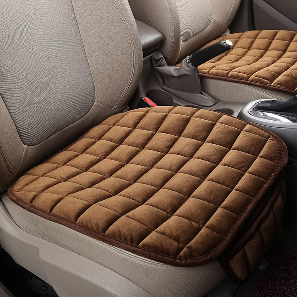Vibe Geeks Auto Front Seat Winter-proof Cover for Comfort and Protection - Beige 14