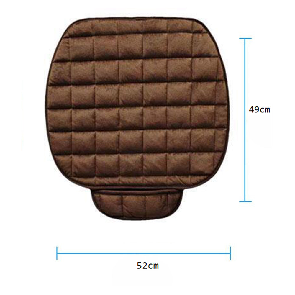Vibe Geeks Auto Front Seat Winter-proof Cover for Comfort and Protection - Coffee 8