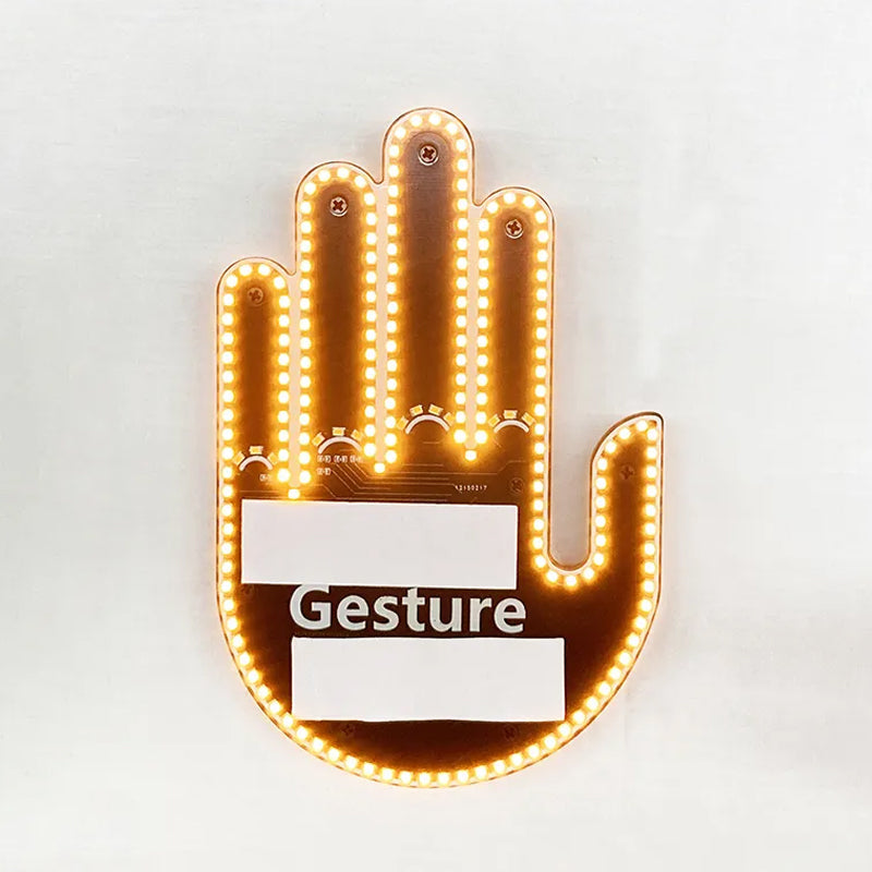 Vibe Geeks Finger Gesture Vehicle Light for Road Hand Signal with Remote Control- Battery Operated - Men 5